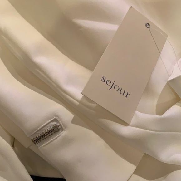 Oversized Blazer Nordstrom Fully Lined cream Blazer Jacket Zipper Pocket… - Picture 3 of 13